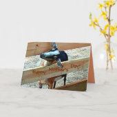 愛らしい子どもから来た母の日（ヤギ） カード (黄色い花)