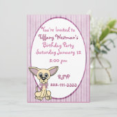 愛らしい子ども誕生日招待状 招待状 (スタンド正面)