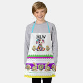 愛らしい子供のイースターエプロン エプロン (着用した状態)