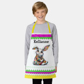 愛らしい子供のイースターエプロン エプロン (着用した状態)