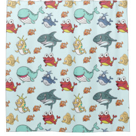 愛らしい子供のパターン シャワーカーテン