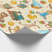 愛らしい子供のパターン ラッピングペーパー (角)
