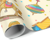 愛らしい子供のパターン ラッピングペーパー (ロールコーナー)