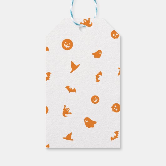 愛らしい子供ハロウィーンの衣装パーティーありがとう ギフトタグ (裏面)