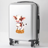 愛らしい子牛の子供部屋 シール (スーツケース)