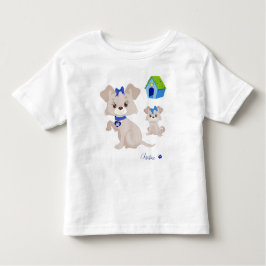 愛らしい子犬とのママ犬 トドラーTシャツ
