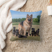 愛らしい子犬とカスタマイズ可能なドイツの羊飼い クッション (ブランケット)