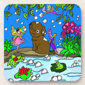 愛らしい子犬と妖精の国コースター コースター (正面)