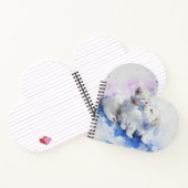 愛らしい子犬と子猫キス絵を描（ばちゃばちゃ）跳ねる ノートブック (内部)