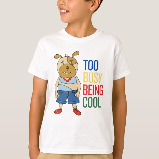 愛らしい子犬のキャラクター　かわいい犬のイラスト　幼児向けデザイン Tシャツ (正面)