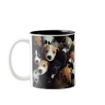 愛らしい子犬のコラージュ写真