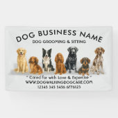 愛らしい子犬の品種 横断幕 (横)