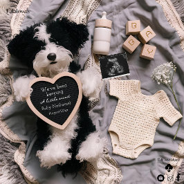 愛らしい子犬の妊娠の発表 シーズンカード