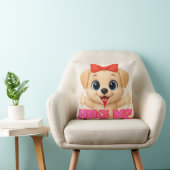 愛らしい子犬の枕 - かわいいキャラクター犬のホームDCR クッション (椅子)