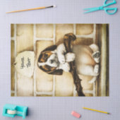 愛らしい子犬の芸術のデコパージュティッシュペーパー 薄葉紙 (クラフト)