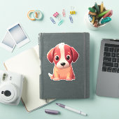 愛らしい子犬の装飾シール シール (iPadカバー)