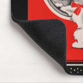 愛らしい子犬の鏡 マウスパッド (コーナー)