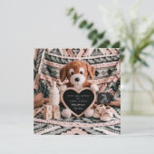 愛らしい子犬のplushy妊娠の発表 シーズンカード (スタンド正面)