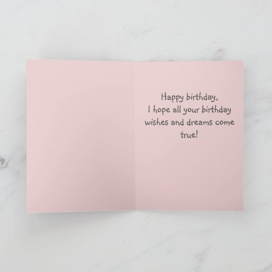 愛らしい子犬インアハットハッピーバースデーパステル カード (内部)