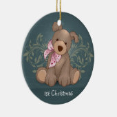 愛らしい子犬カスタマイズのクリスマス飾り セラミックオーナメント (右)
