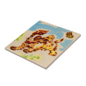 愛らしい子犬走 タイル (側面)