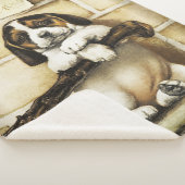 愛らしい子犬 シェルパブランケット (3/4)