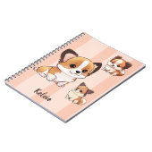 愛らしい子犬 ノートブック (左側)
