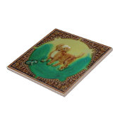 愛らしい子犬&フロッグアンティークレプロフェイクレリーフ、 浮き彫り タイル (側面)