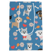 愛らしい子犬 ミディアムペーパーバッグ (裏面)