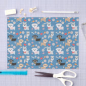 愛らしい子犬 薄葉紙 (クラフト)