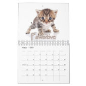 愛らしい子猫と心温まることわざウォール カレンダー (3月 2027)