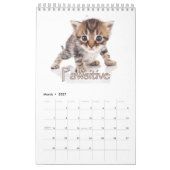 愛らしい子猫と心温まることわざ大壁 カレンダー (3月 2027)