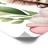 愛らしい子猫と春の花のポスター ポスター (角)