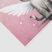 愛らしい子猫と羽の付いたピンクのAV5デコpage 薄葉紙 (詳細)