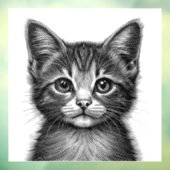 愛らしい子猫のスケッチ ウィンドウサイン (シート3)
