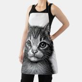 愛らしい子猫のスケッチ エプロン (インサイチュ)