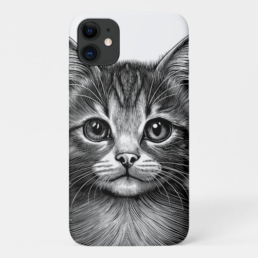 愛らしい子猫のスケッチ Case-Mate iPhoneケース (裏面)