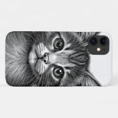 愛らしい子猫のスケッチ Case-Mate iPhoneケース (裏面(横))