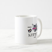 愛らしい子猫のビーズ | かわいい猫好きデザイン コーヒーマグカップ (正面右)