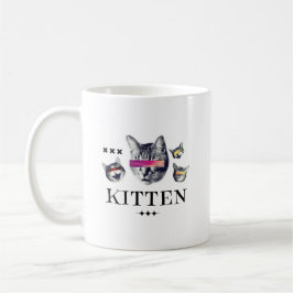愛らしい子猫のビーズ | かわいい猫好きデザイン コーヒーマグカップ