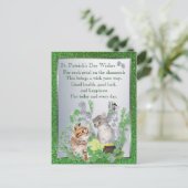 愛らしい子猫の健康運の幸せバージョン2 ポストカード (スタンド正面)