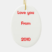 愛らしい子猫の天使の祖父母のオーナメント セラミックオーナメント (裏面)