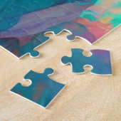 愛らしい子猫を持つアニメの少女 ジグソーパズル (側面)