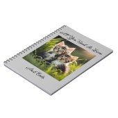 愛らしい子猫を草の中で ノートブック (左側)