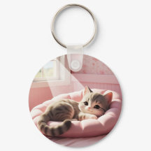 愛らしい子猫キーチェーン