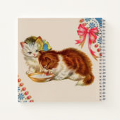 愛らしい子猫プリント ノートブック (裏面)
