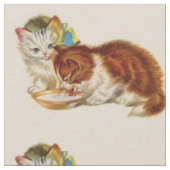 愛らしい子猫プリント ファブリック (クローズアップ)