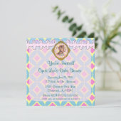 愛らしい子猫用ベビーシャワーイベントアナウンス- 招待状 (スタンド正面)