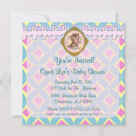 愛らしい子猫用ベビーシャワーイベントアナウンス- 招待状