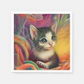 愛らしい子猫1 スタンダードカクテルナプキン (正面)